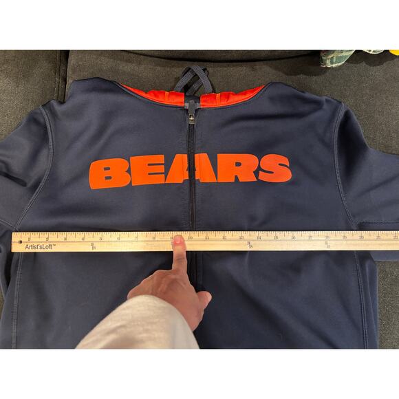 Nike Chicago Bears therma fit NFL team apparel full zip hoodie men’s large - Picture 8 of 9